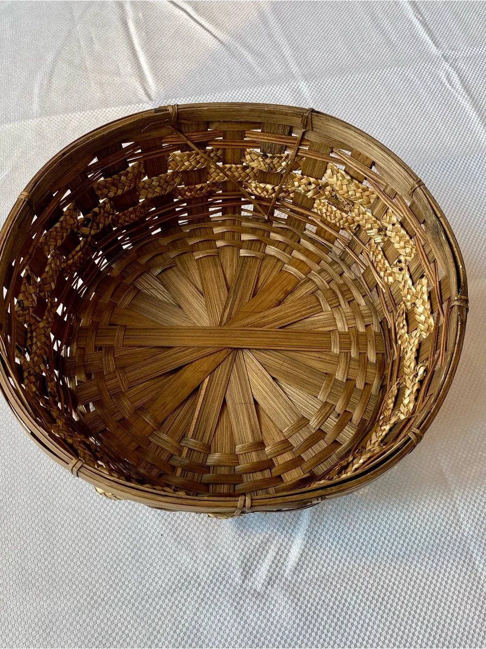 Handwoven Natural Wicker Basket - Brown